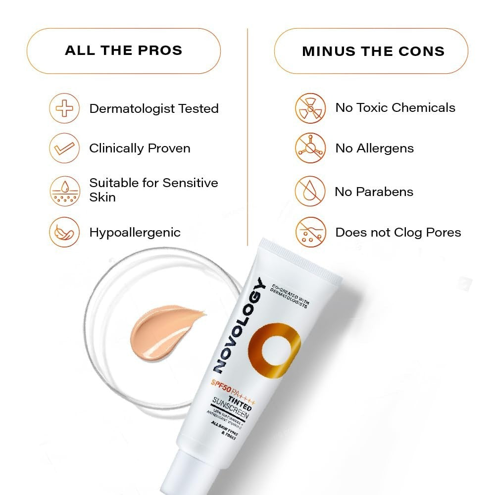 SPF 50 PA++++ Tinted Sunscreen for Dark Spots & Pigmentation - 50g