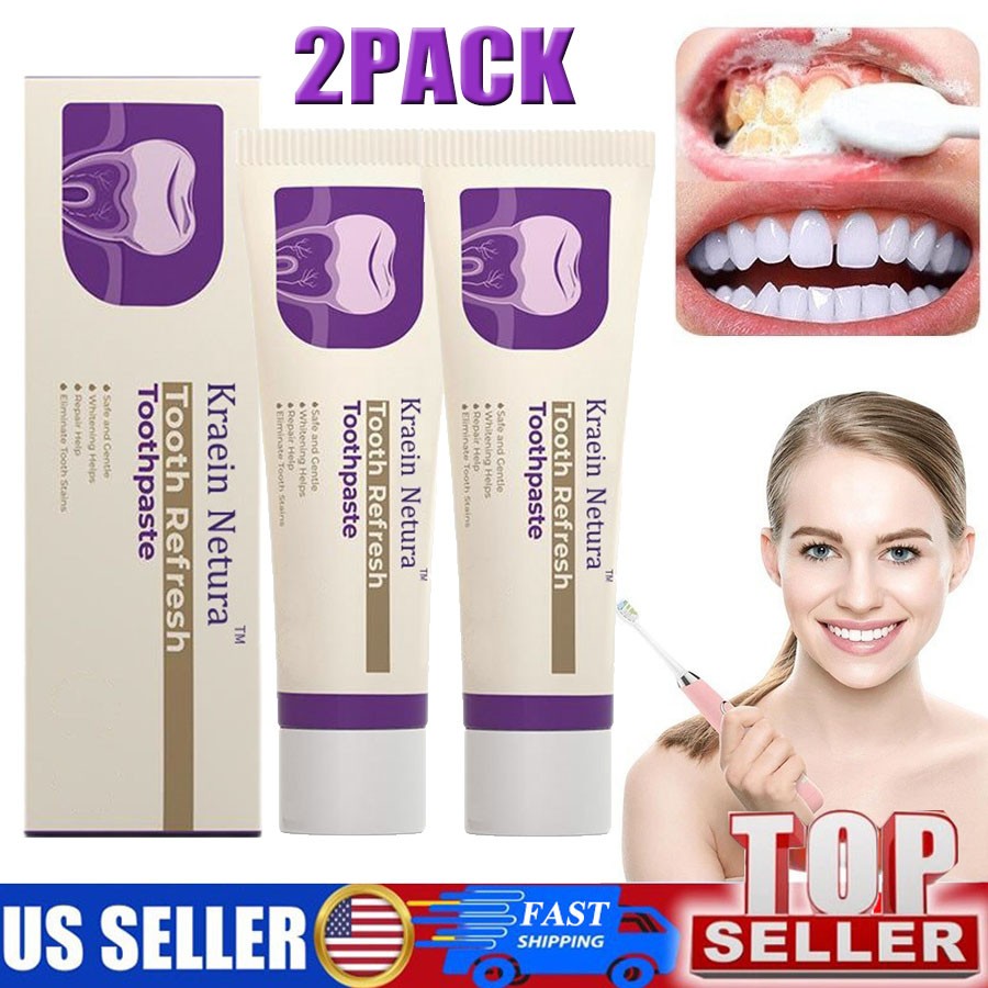 Natural Toothpaste for Tooth Decay Sensitivity & Whitening - 2 Pack