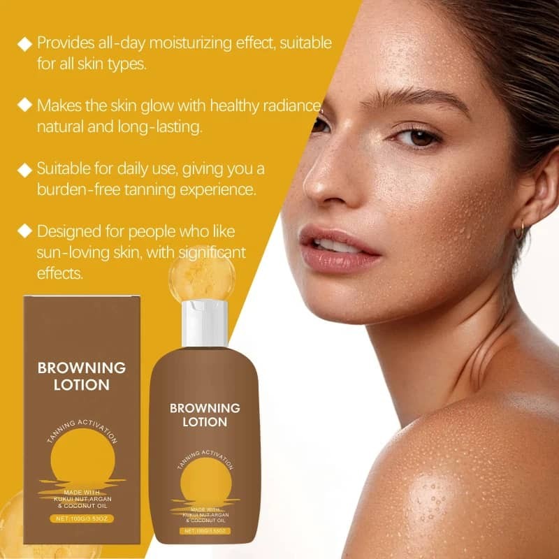 Deep Moisturizing Herbal Skin Tanning Lotion 100g for Face & Body