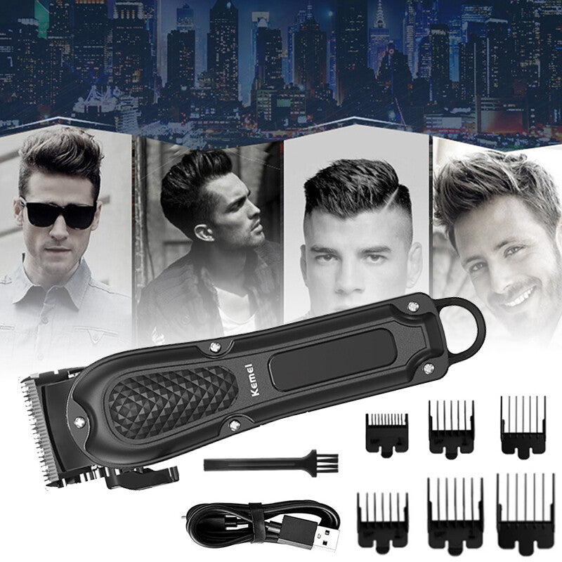 Cordless Hair Clippers & Beard Trimmer Kit - Professional Grooming Set for Men