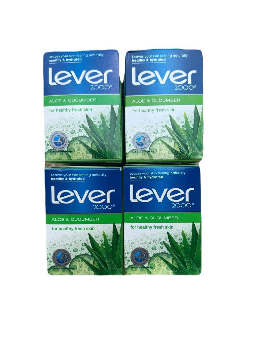 Lever 2000 Aloe & Cucumber Bar Soap - 4 Bars, 4oz Old Formula, Made in USA
