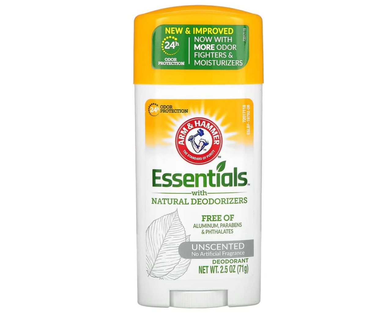 Unscented Deodorant Stick with Baking Soda & Natural Plant Extracts - 2.5 oz