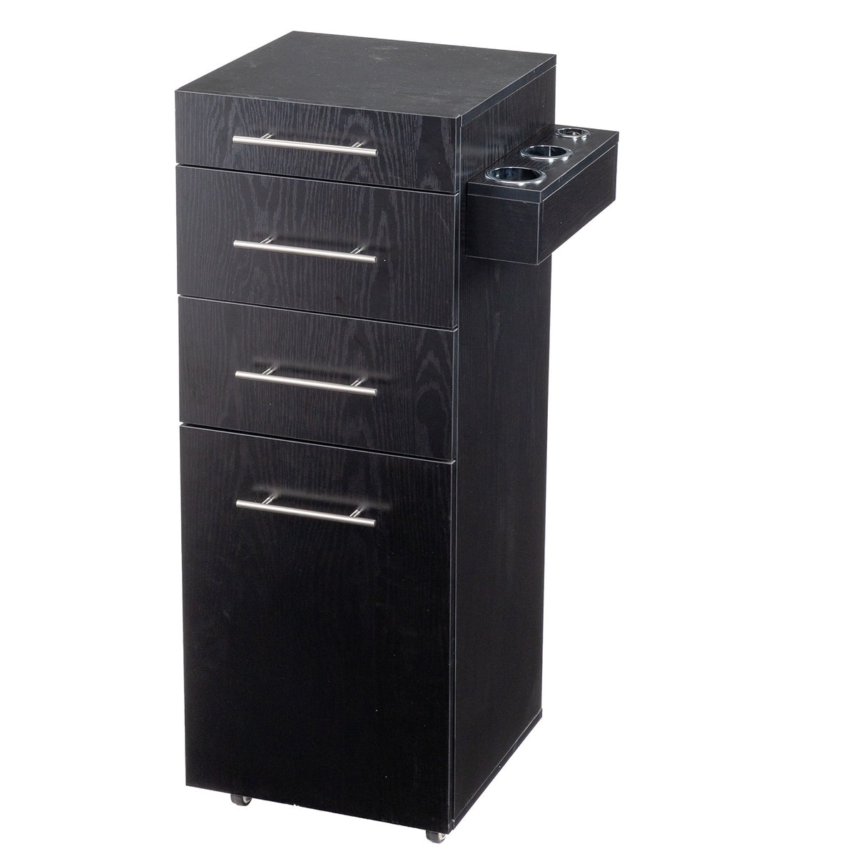 Salon Storage Cart with Lockable Wheels & Adjustable Shelves for Spas
