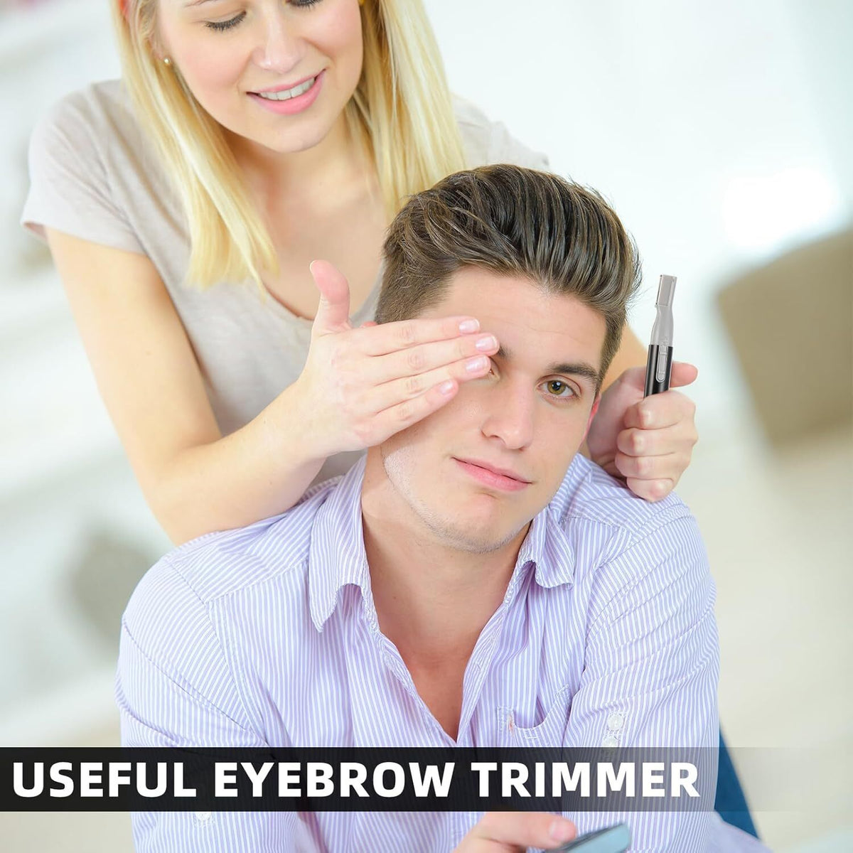 Rechargeable Nose & Eyebrow Trimmer Set for Men Women Face & Ear Grooming