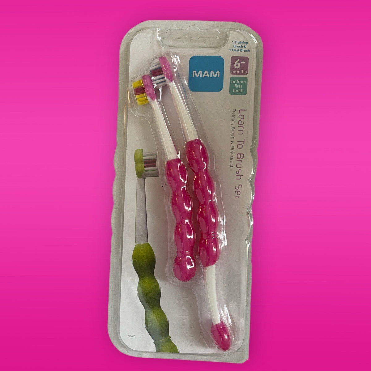 Baby Toothbrush Set Pink Learn to Brush Infant Dental Care Kit