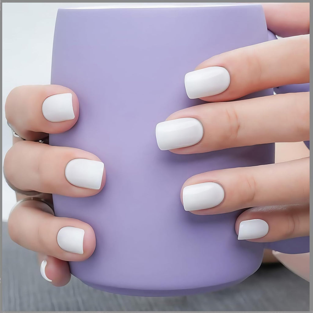 Quick Dry White Nail Polish - Milky White Long-Lasting Glossy Finish