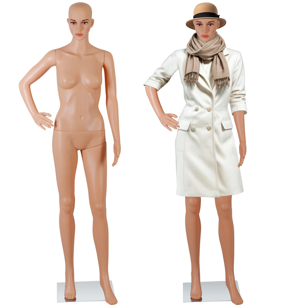 Full Body Female Mannequin Dress Form for Clothing Display 69 Inches