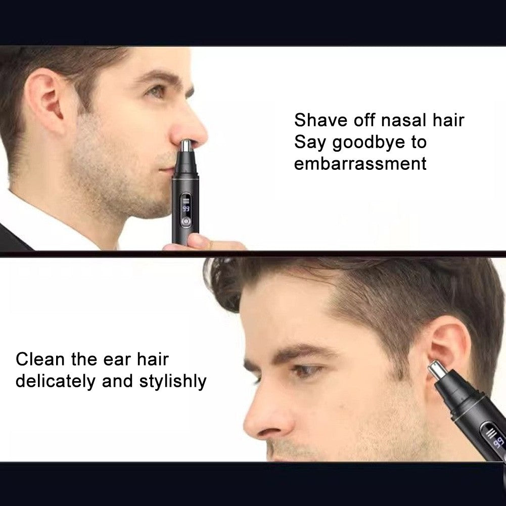 Rechargeable Nose Hair Trimmer with LED Display for Men & Women