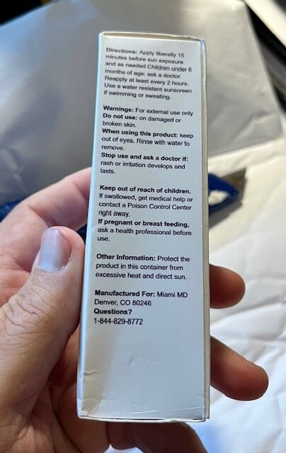 Broad Spectrum SPF 40 Sunscreen - MiamiMD Sun Shield, 30ml