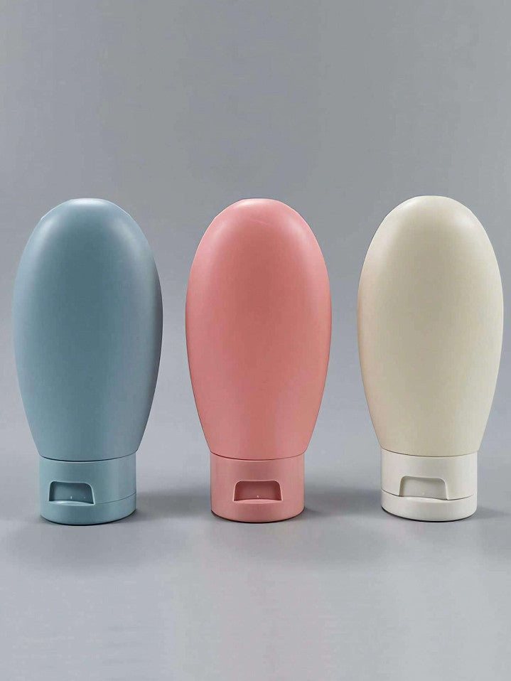 3-Pack Refillable Silicone Travel Bottles Set 2oz Leak-Proof Toiletries