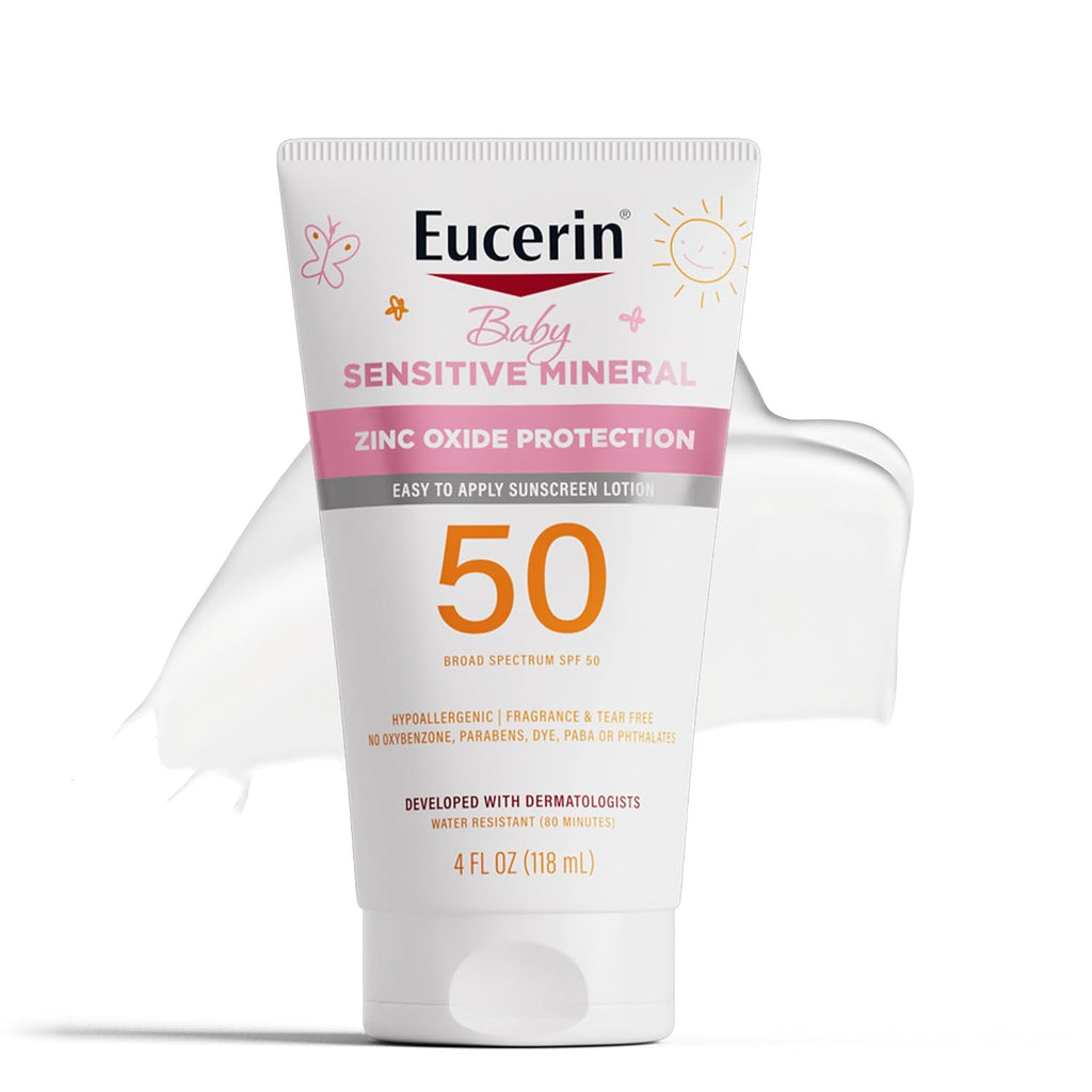 Baby Mineral Sunscreen Lotion SPF 50 - Hypoallergenic, Water-Resistant, 4 fl oz