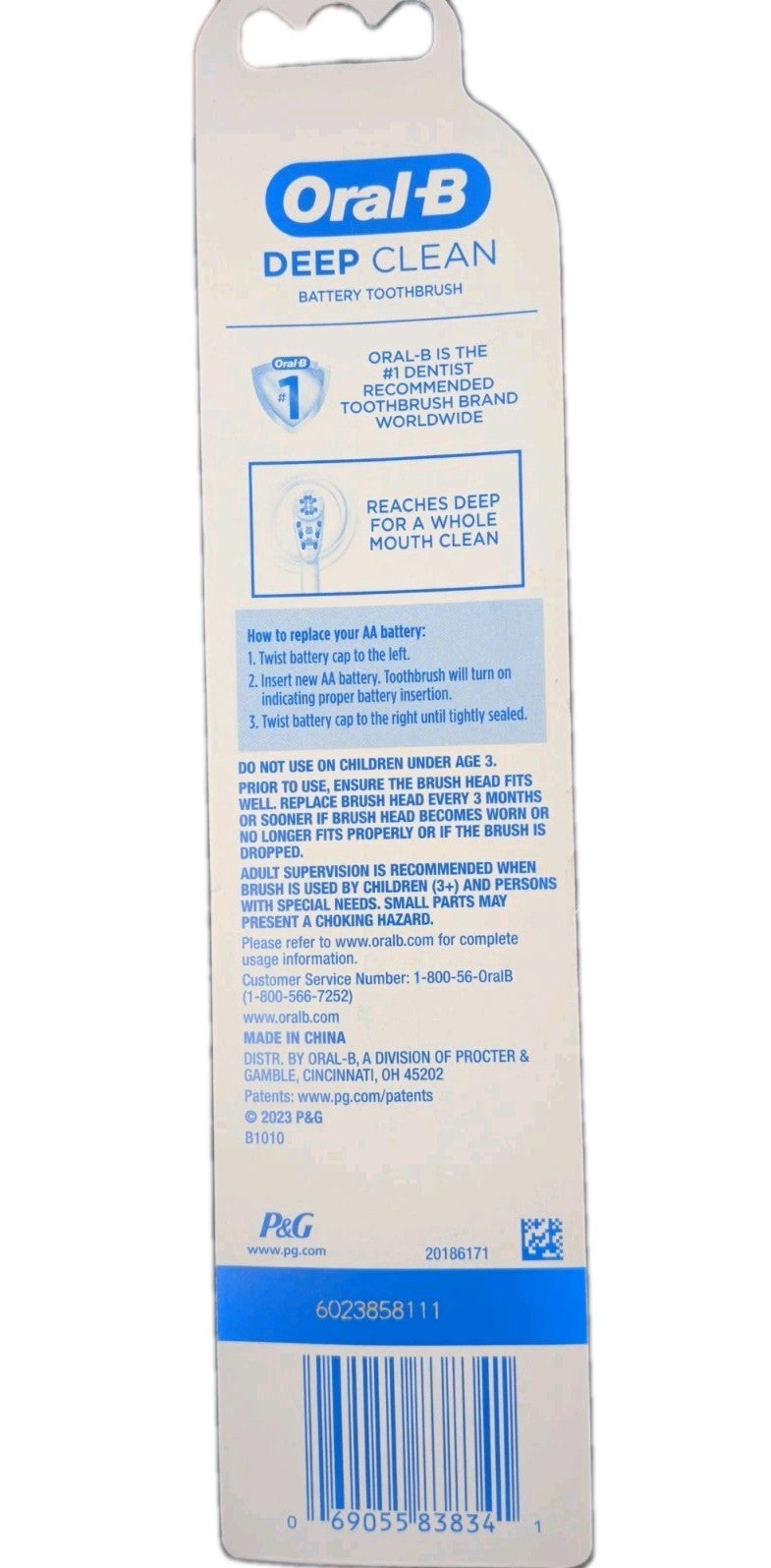 Battery Powered Electric Toothbrush for Deep Clean - Oral-B