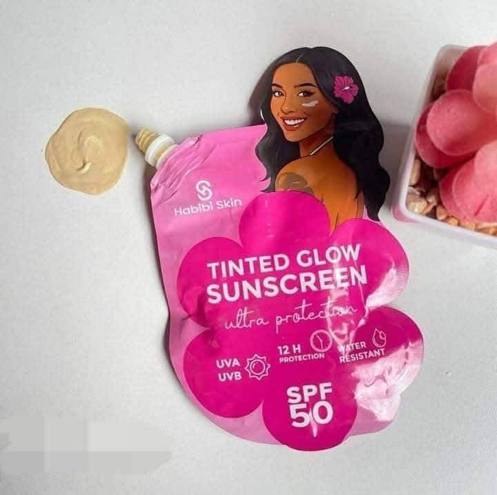 Habibi Skin Tinted Glow Sunscreen SPF 50 - 50g Broad Spectrum UV Protection