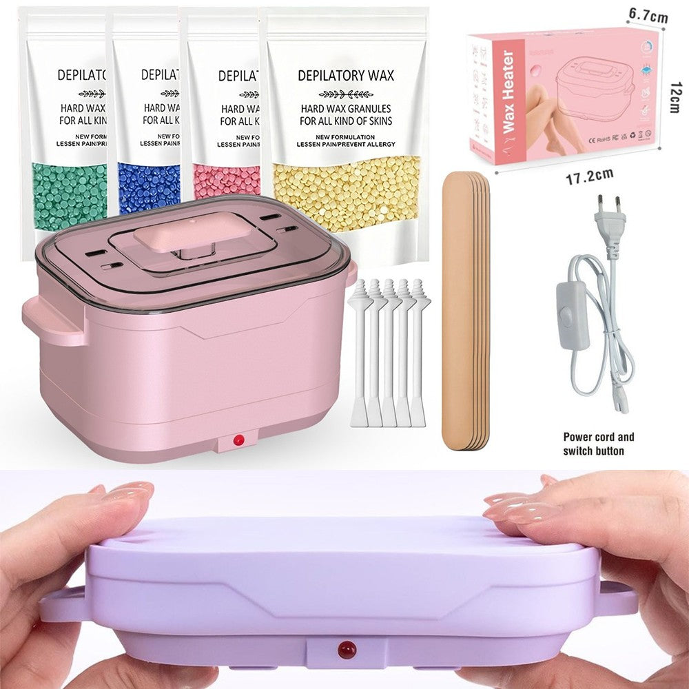 Foldable Silicone Wax Warmer Hair Removal Kit Travel Home Waxing Device 500ml