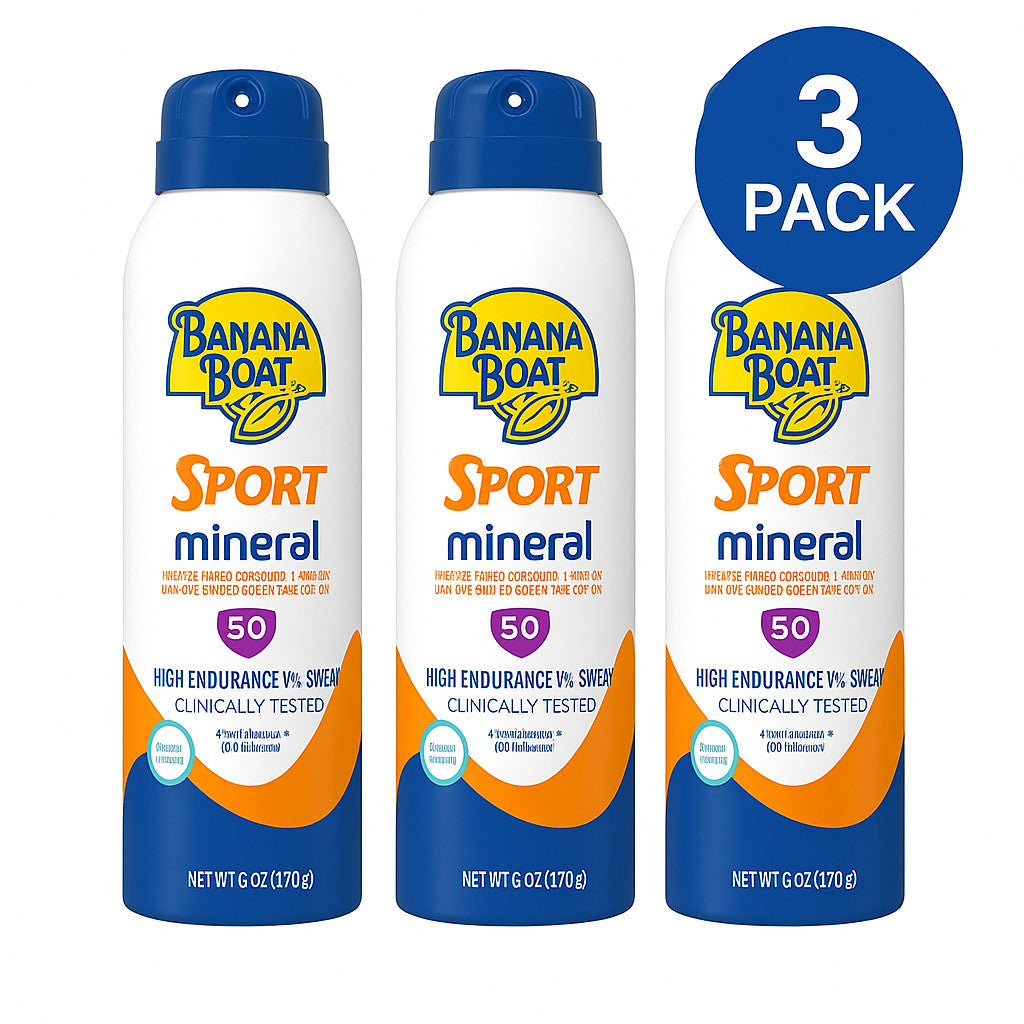 SPF 50 Sun Spray - Water-Resistant Skin Protection, 6 oz Pack of 3