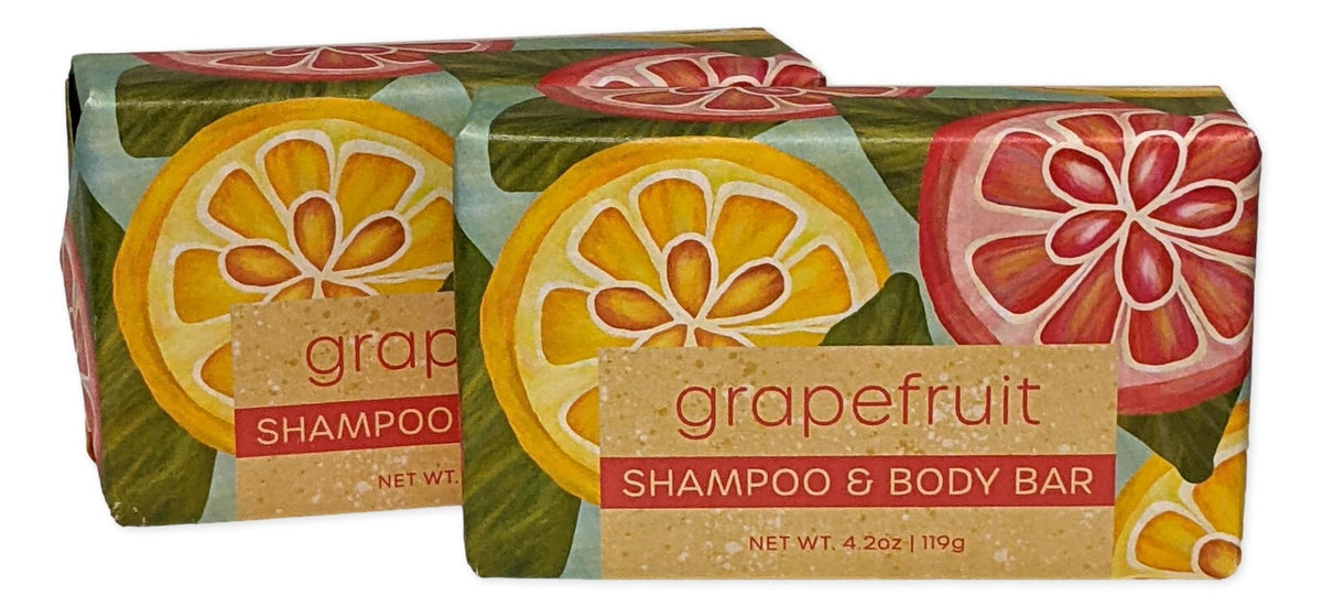 Grapefruit Shampoo & Body Bar Set - Shea Butter, 4.2 oz Each