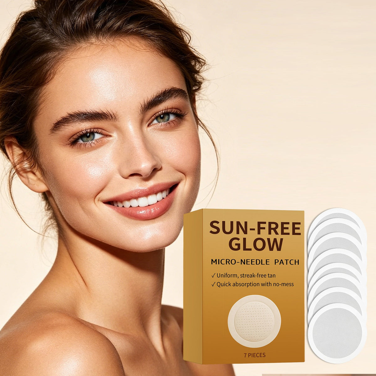 Microneedle Sunless Tanning Patches Natural Self Tanner for Safe Glow