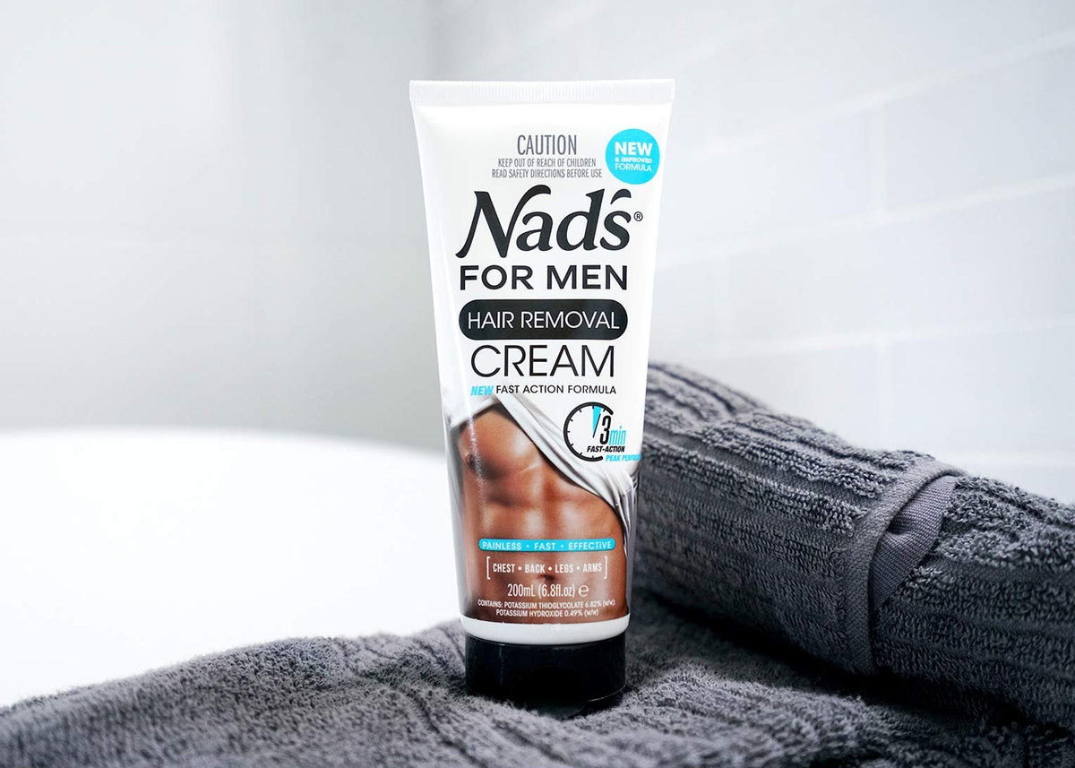 Men's Painless Coarse Hair Removal Cream - Fast Acting Body Hair Remover 6.8oz