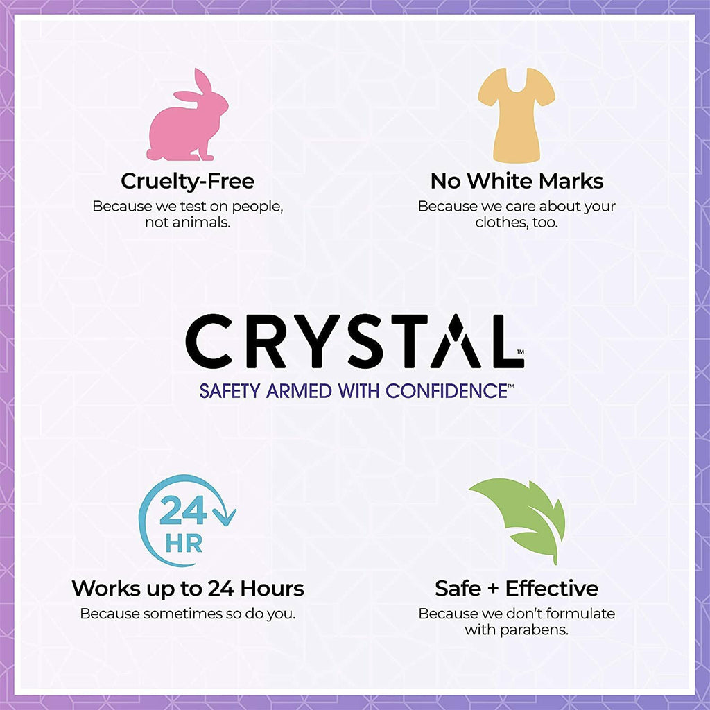 Natural Alum Stone Deodorant - Mineral Crystal Roll-On for Sensitive Skin