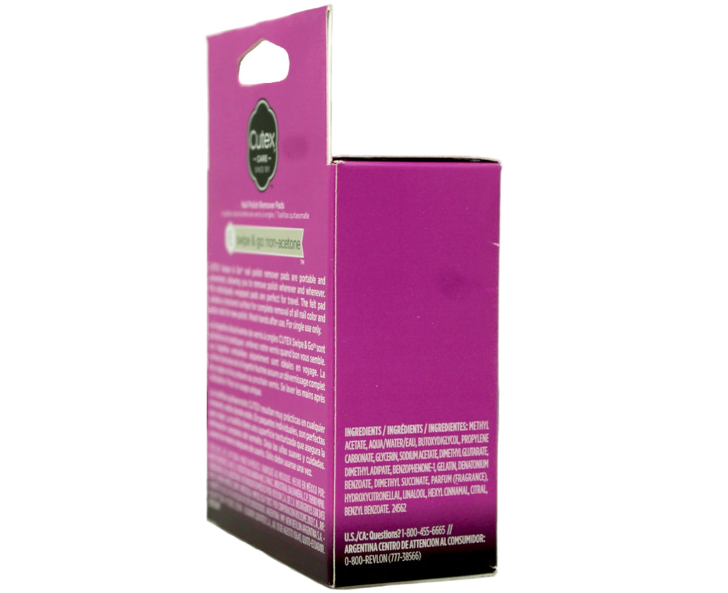 Non-Acetone Nail Polish Remover Pads - 10 Count, 2 Pack