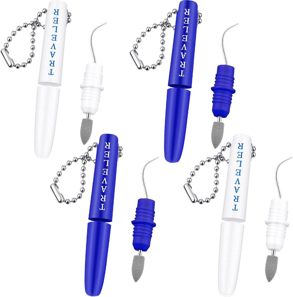 Travel Dental Tooth Picks Holder Set - Reusable Mini Metal Case