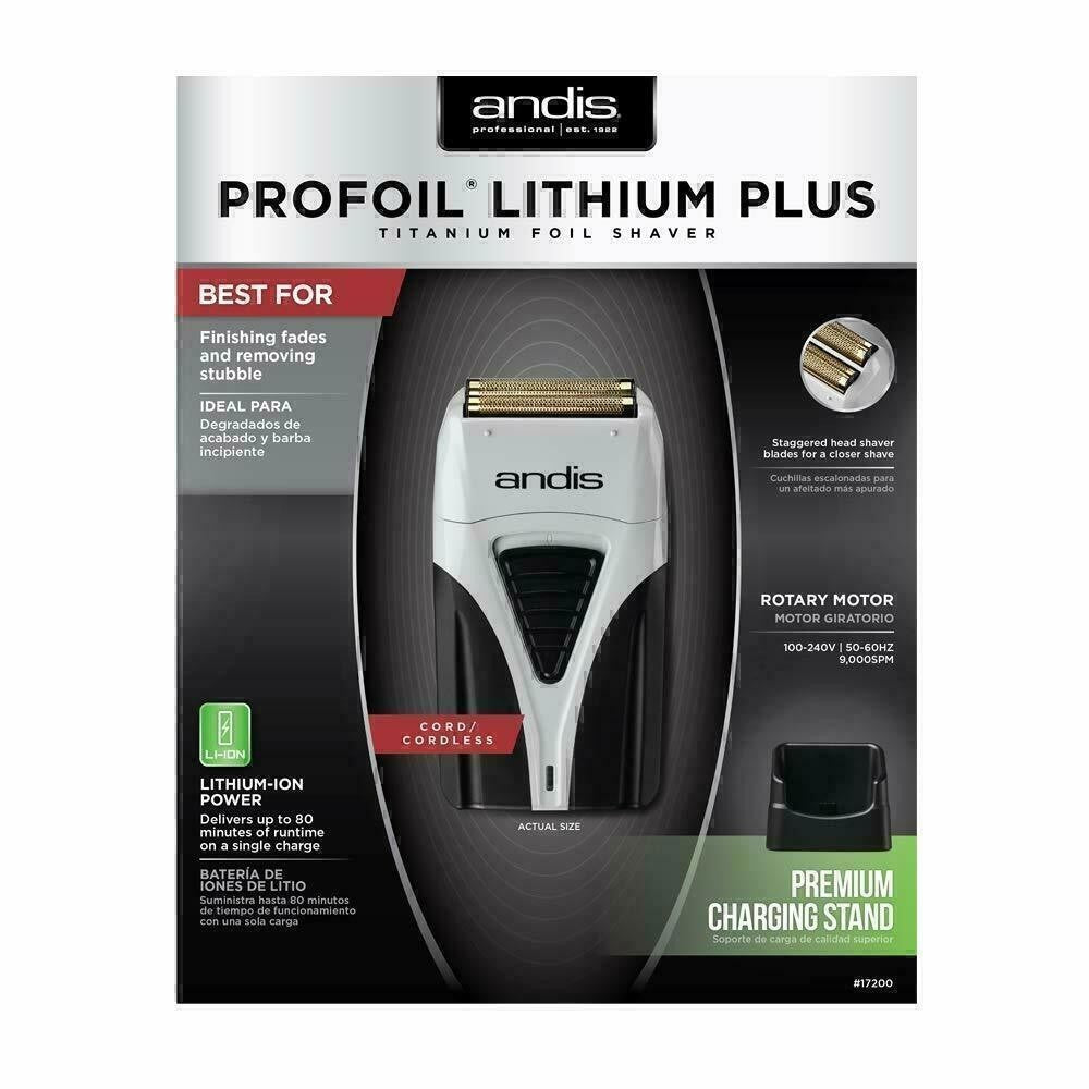 Cordless Electric Shaver with Titanium Foil and Charging Dock