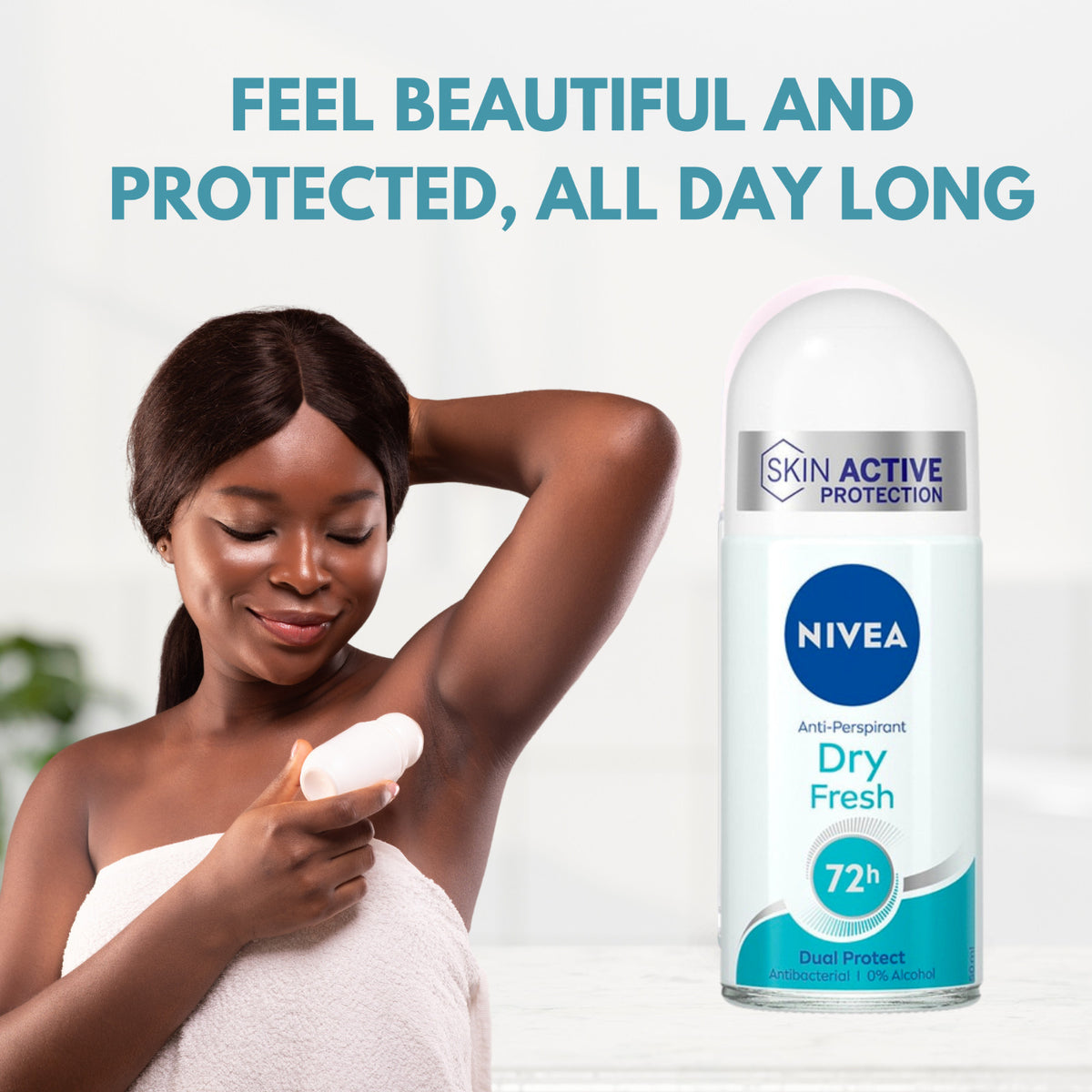 Nivea Anti-Perspirant Dry Fresh 72H Deodorant Alcohol-Free Pack of 3