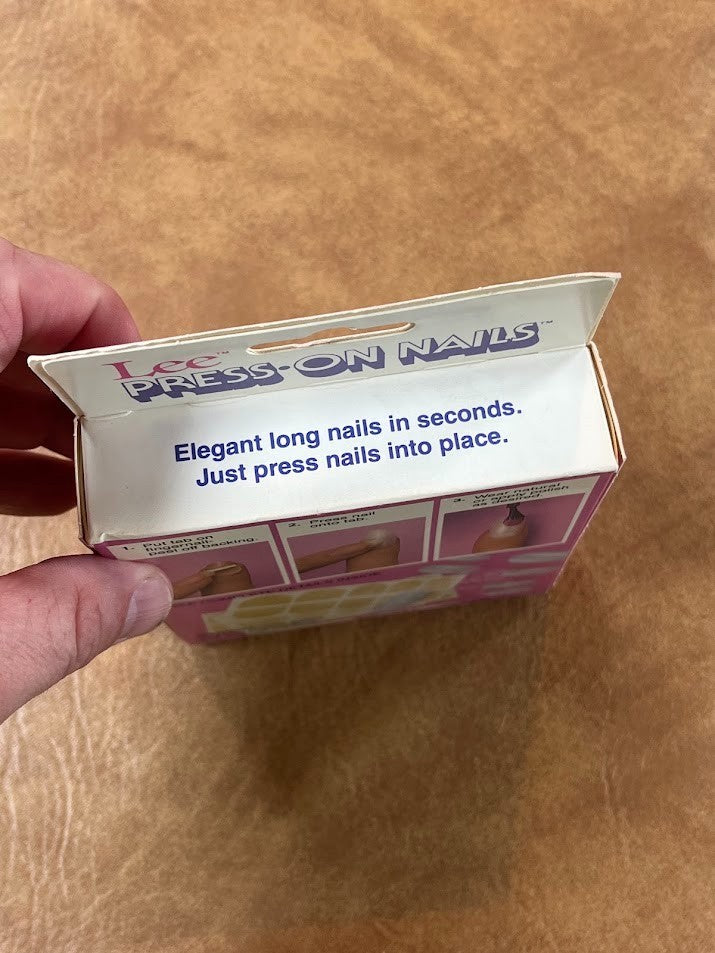 Vintage 1985 Lee Nails Press-On Nails 2 Full Sets with Tabs Sealed