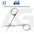 Stainless Steel Curved Tip Nail Scissors 108.5mm for Cuticle Care