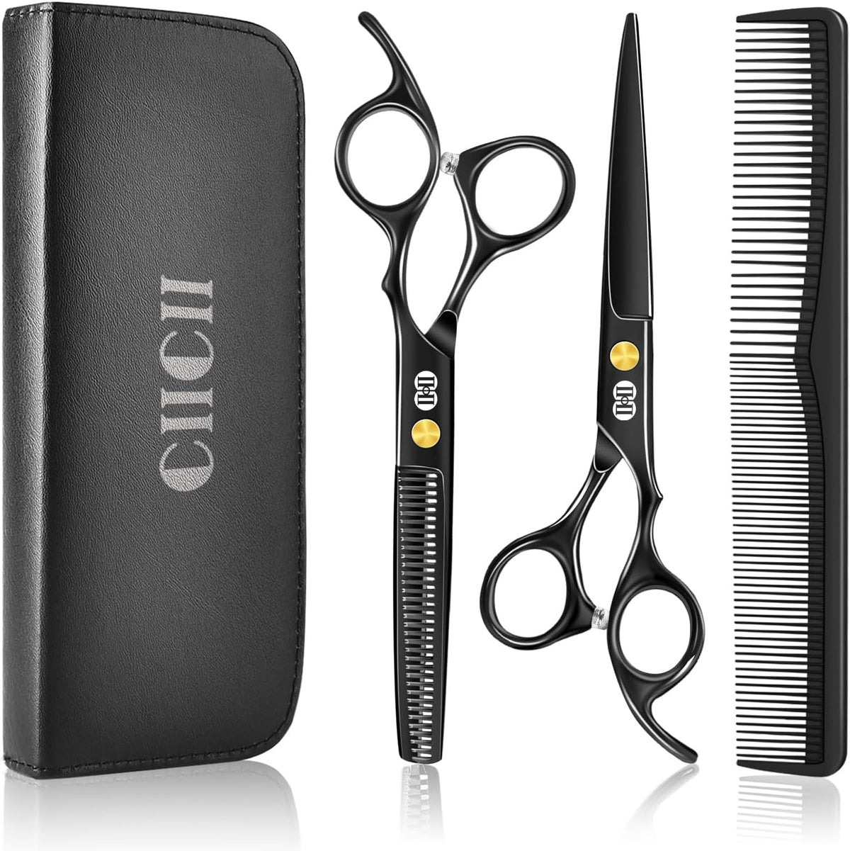 Professional Hair Cutting Scissors & Thinning Shears Kit - 6.7 Inch