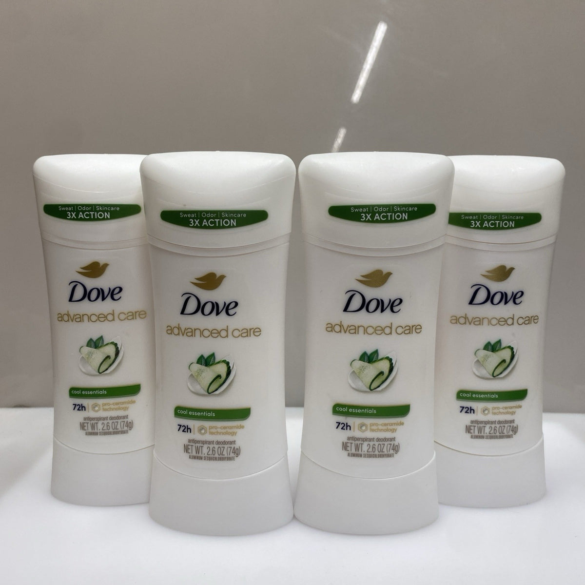 Pack of 4 Dove Advanced Care Antiperspirant Deodorant Sticks Cool Essentials