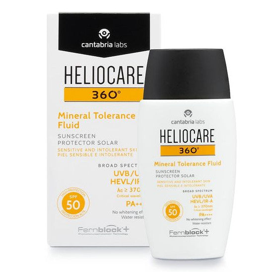SPF50 Mineral Sunscreen Fluid for Sensitive Skin, Waterproof, Lightweight