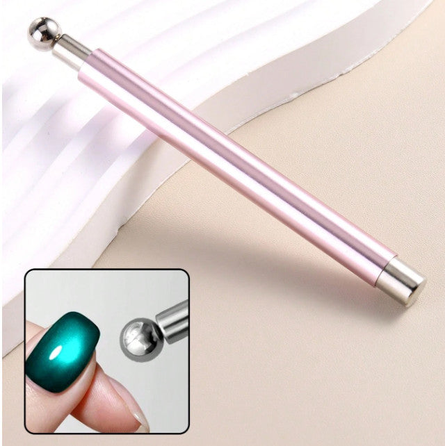 Magnetic Cat Eye Nail Art Tool 2-in-1 Dual-Ended Magnet Stick for Gel Polish
