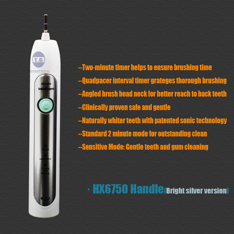 Electric Toothbrush Handle for Philips Sonicare HX6710 HX6750 HX6910 HX6930 HX6950