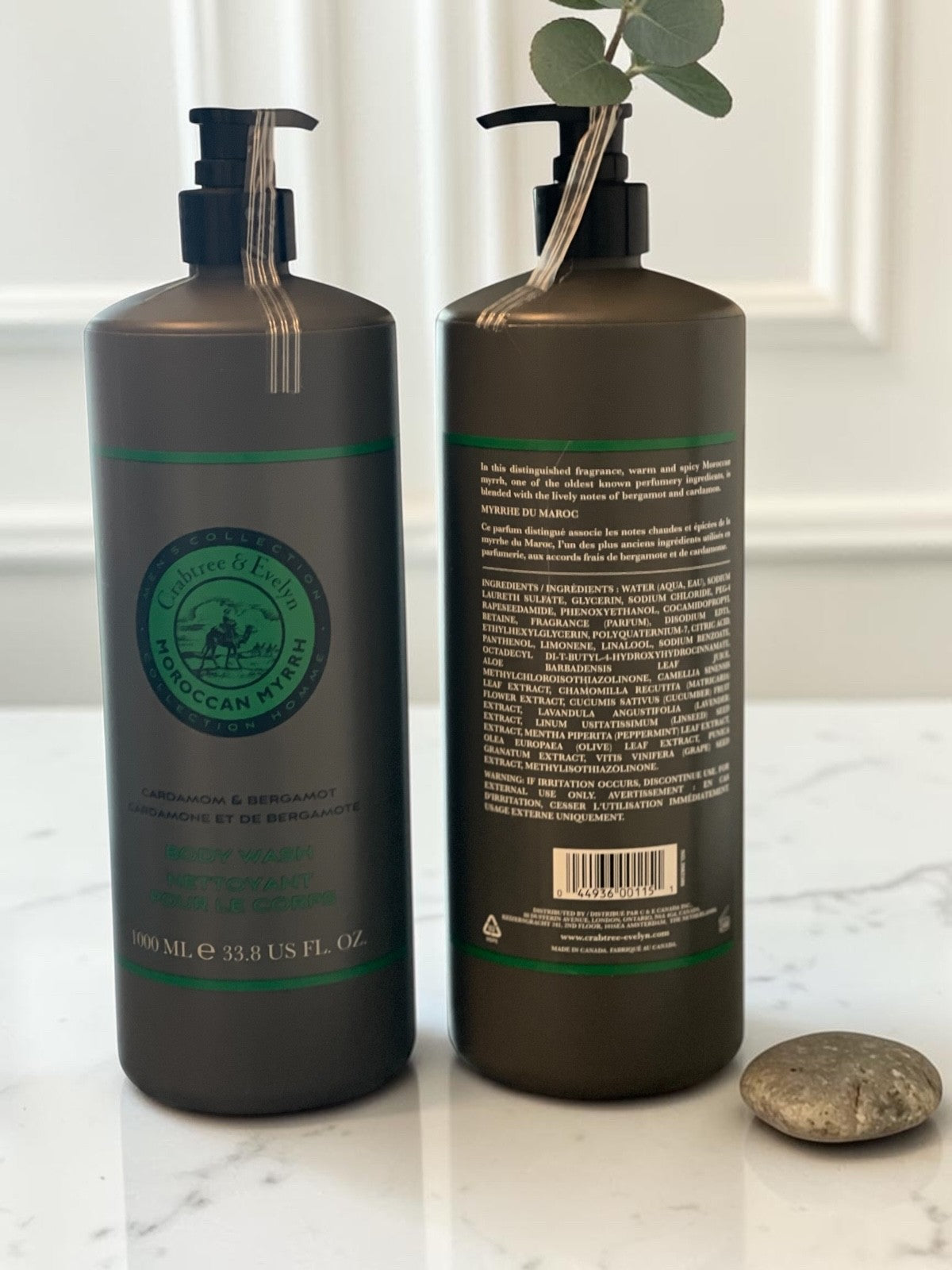 2 Pack Men’s Moroccan Myrrh Body Wash – Large 33.8oz Shower Gel Set