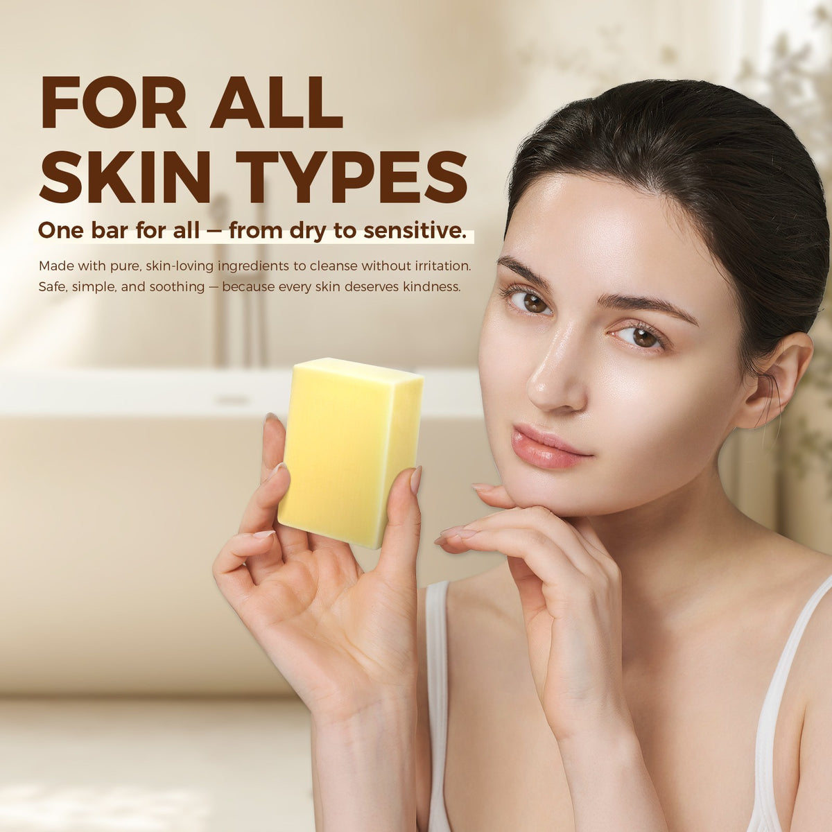Grass Fed Beef Tallow Soap Bar for Face Body Hands - Gentle Cleansing