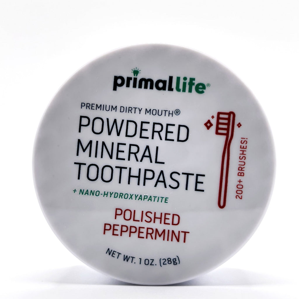 Natural Toothpowder with Nano-Hydroxyapatite Peppermint - Fluoride-Free 1oz