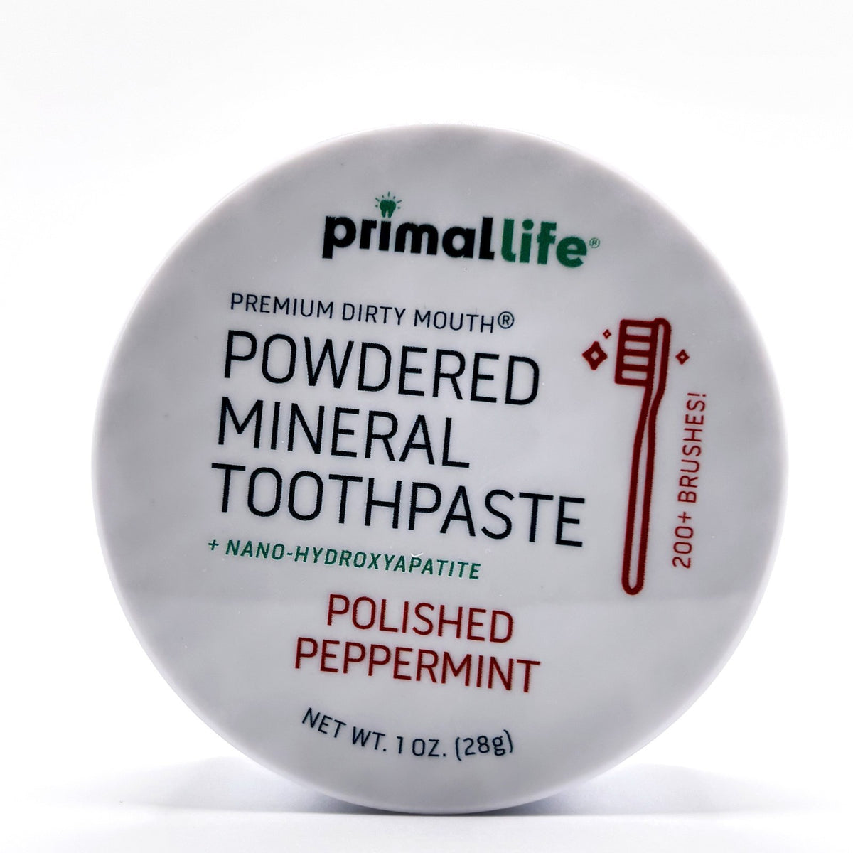 Natural Toothpowder with Nano-Hydroxyapatite Peppermint - Fluoride-Free 1oz