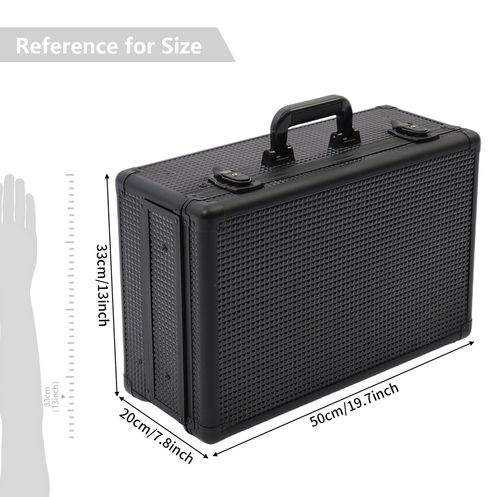 Aluminum Alloy Barber Case with Multiple Compartments for Hair Clippers & Tools