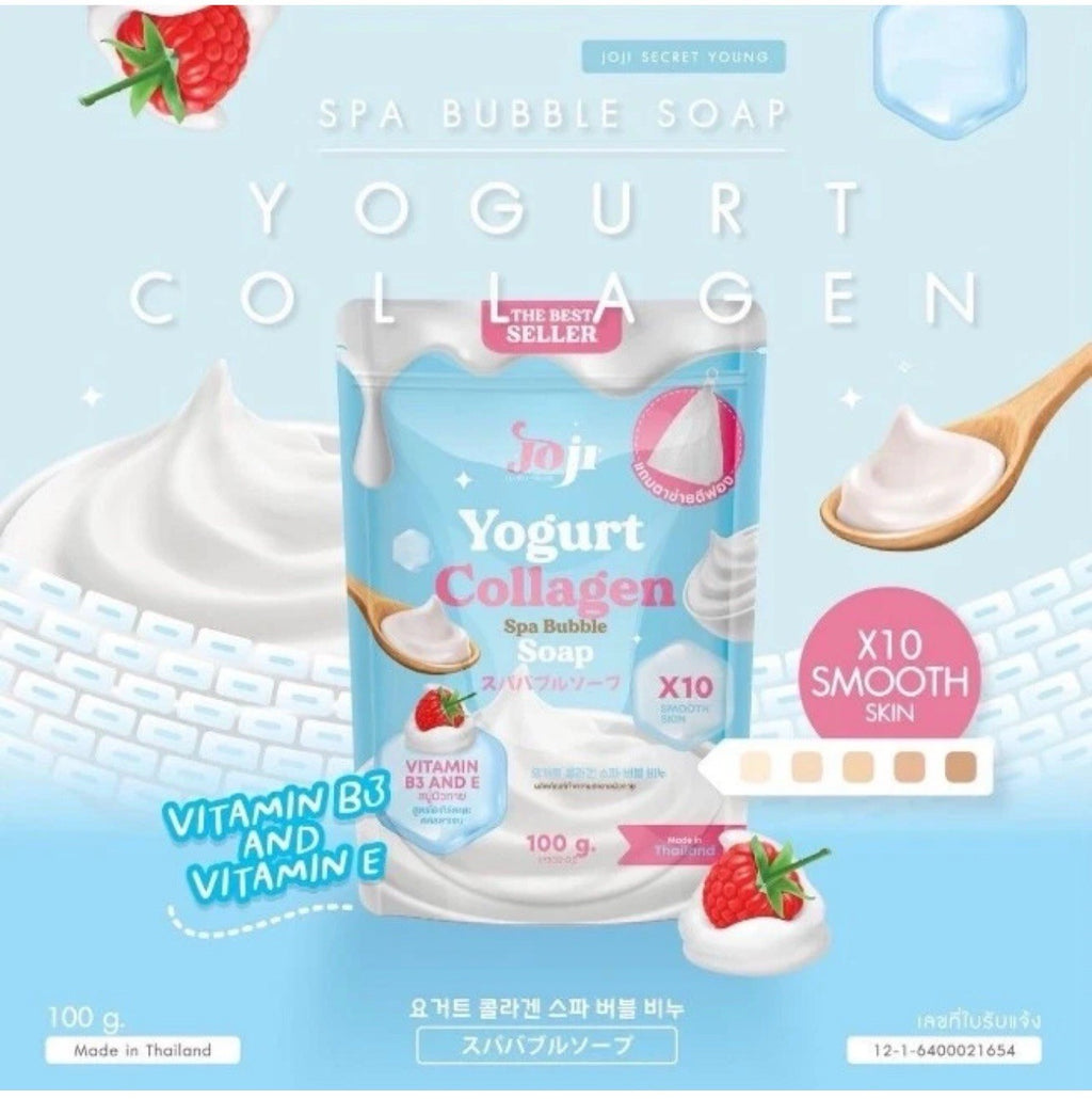 Joji Yogurt Collagen Spa Salt Scrub for Dry Skin 350g - Skin Nourishing Exfoliant