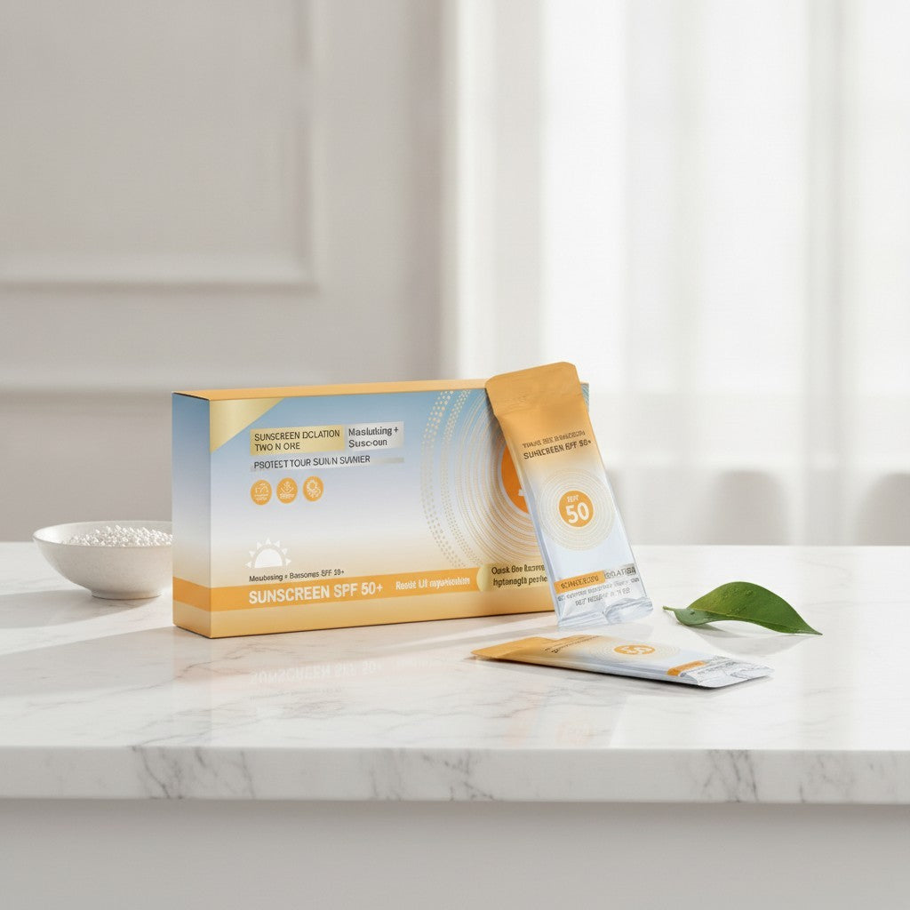 Travel Size Sunscreen SPF 50+ Bulk Pack - Lightweight & Water-Resistant, Face & Body Protection