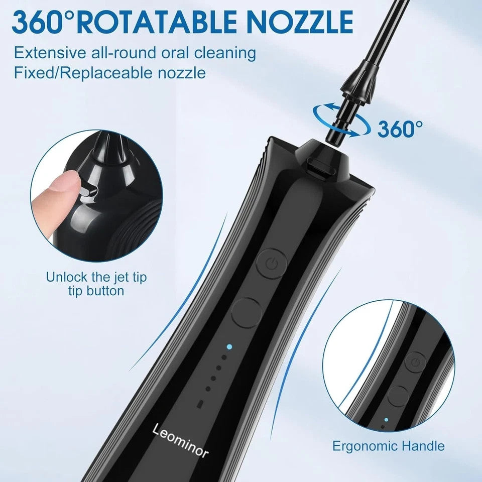 Cordless Water Dental Flosser with 3 Modes, Rechargeable Oral Irrigator for Deep Cleaning