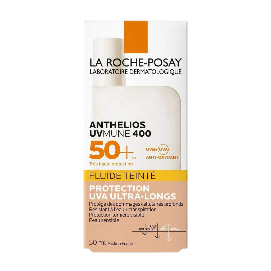 SPF50+ Tinted Sunscreen Fluid for Face - Broad Spectrum UVA & UVB Protection 50ml