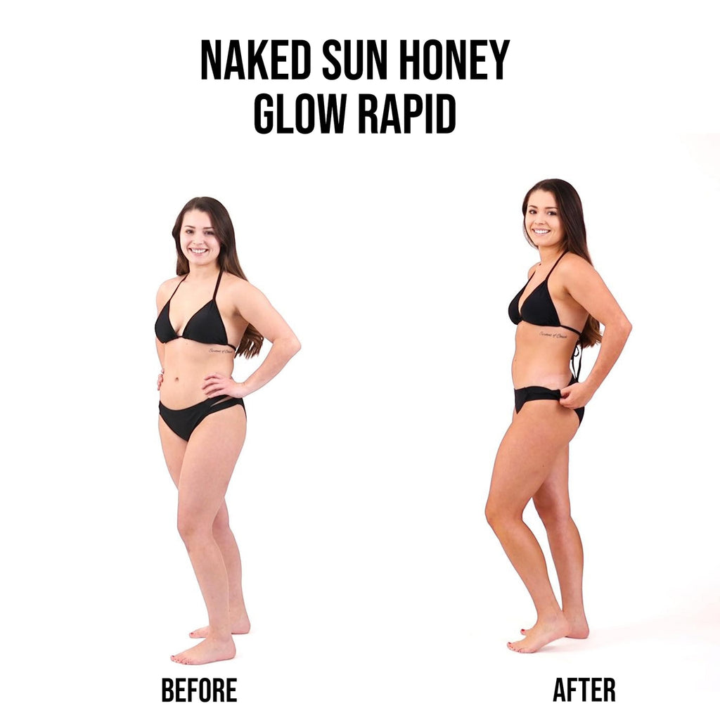 Naked Sun Honey Glow Rapid Tanning Solution 32oz - Natural Sun-Kissed Tan