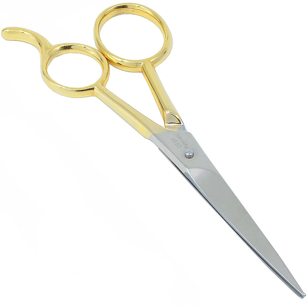 5-Inch Gold Plated Professional Hair Cutting Shears - High Precision Barber Scissors