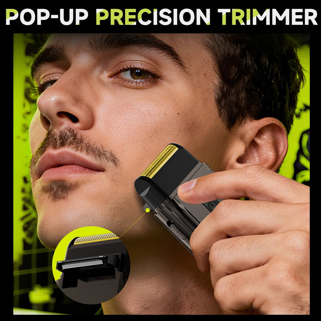Men's Cordless Foil Shaver with Pop-Up Trimmer - Wet Dry USB-C Rechargeable