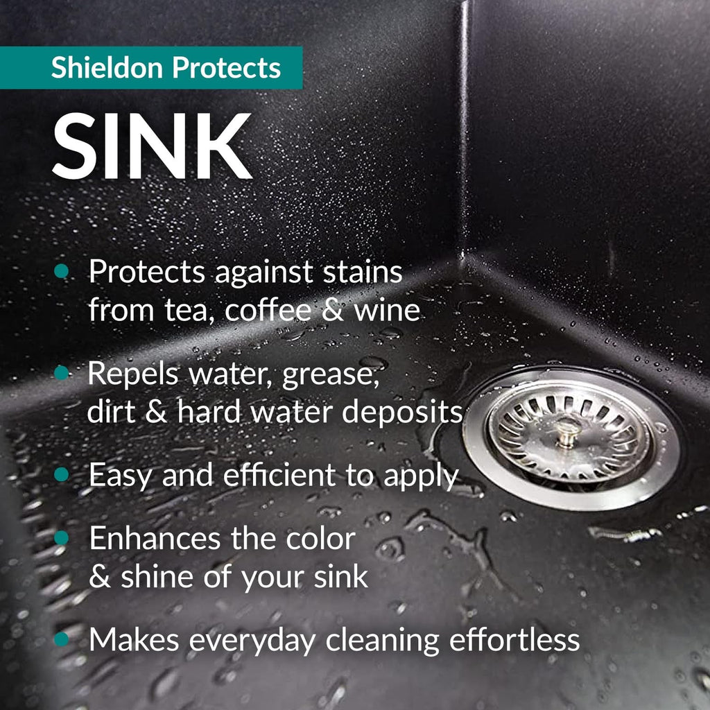 Sink Care Kit - Cleaner & Nano Sealer for Granite, Ceramic & Natural Stone Sinks