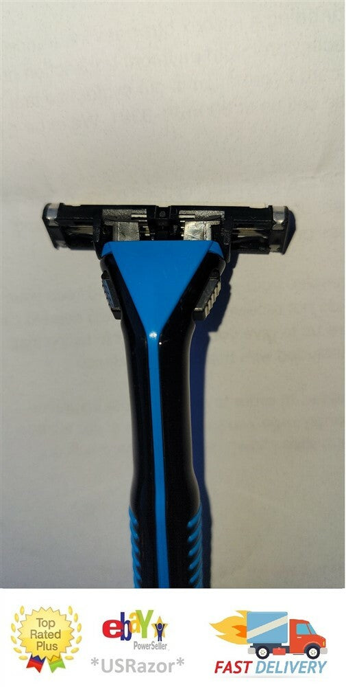 Gillette Sensor Razor Handle with 3-Blade Refill - Heavy Duty Metal
