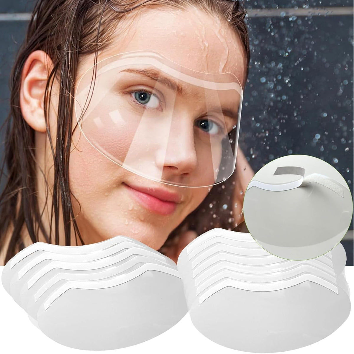 Disposable Face Shields for Shower & Salon Use - 100 Pack