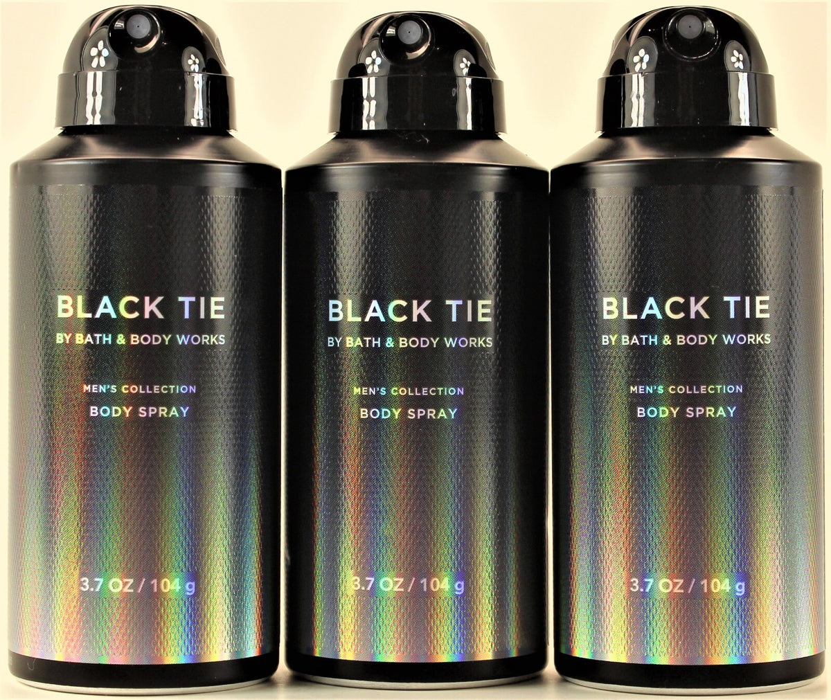 Bath & Body Works Black Tie Deodorizing Body Spray for Men 3.7oz - Pack of 3